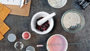 DIY hibiskus ansiktsmask