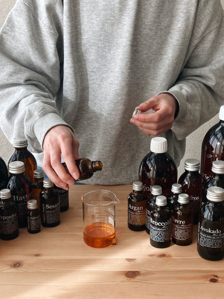 Kroppsolja 4 olika recept