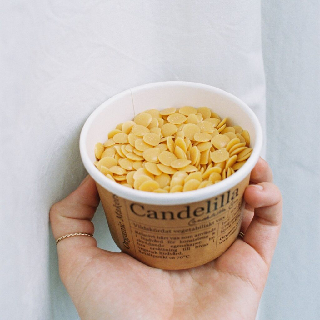 Candelillavax i pappburk