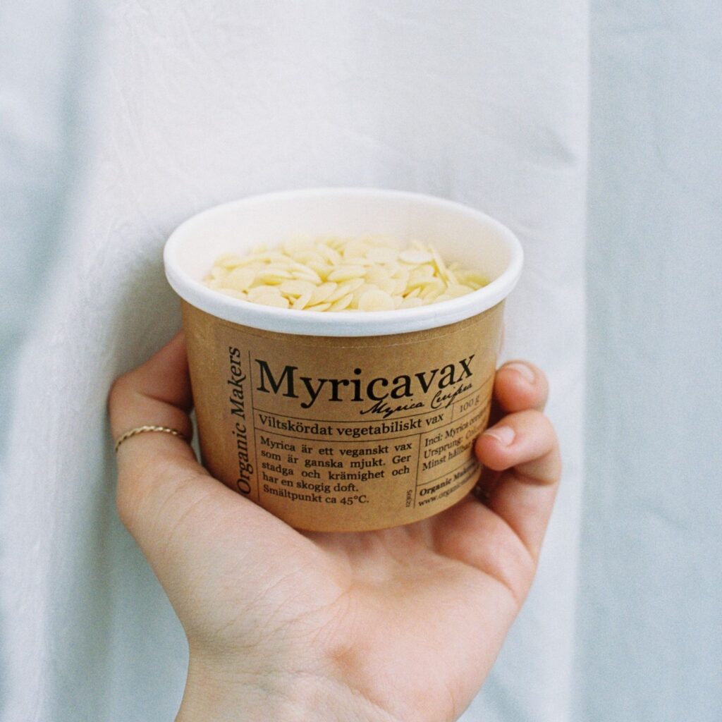 Myricavax i pappburk
