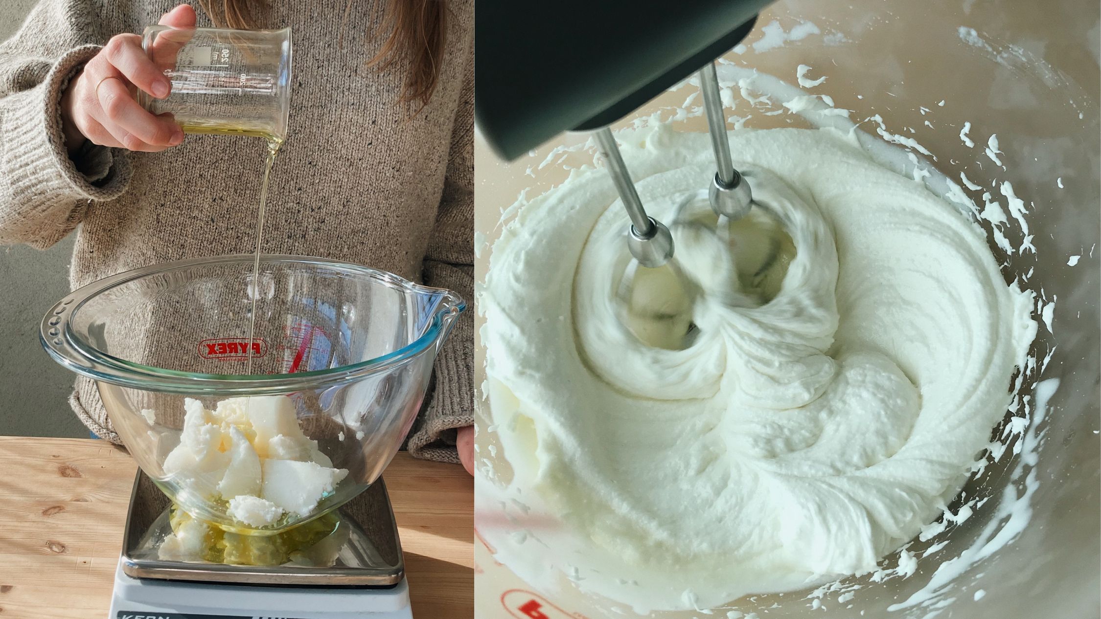 DIY kallvispat Body Butter med sheasmör och ekologiska oljor.