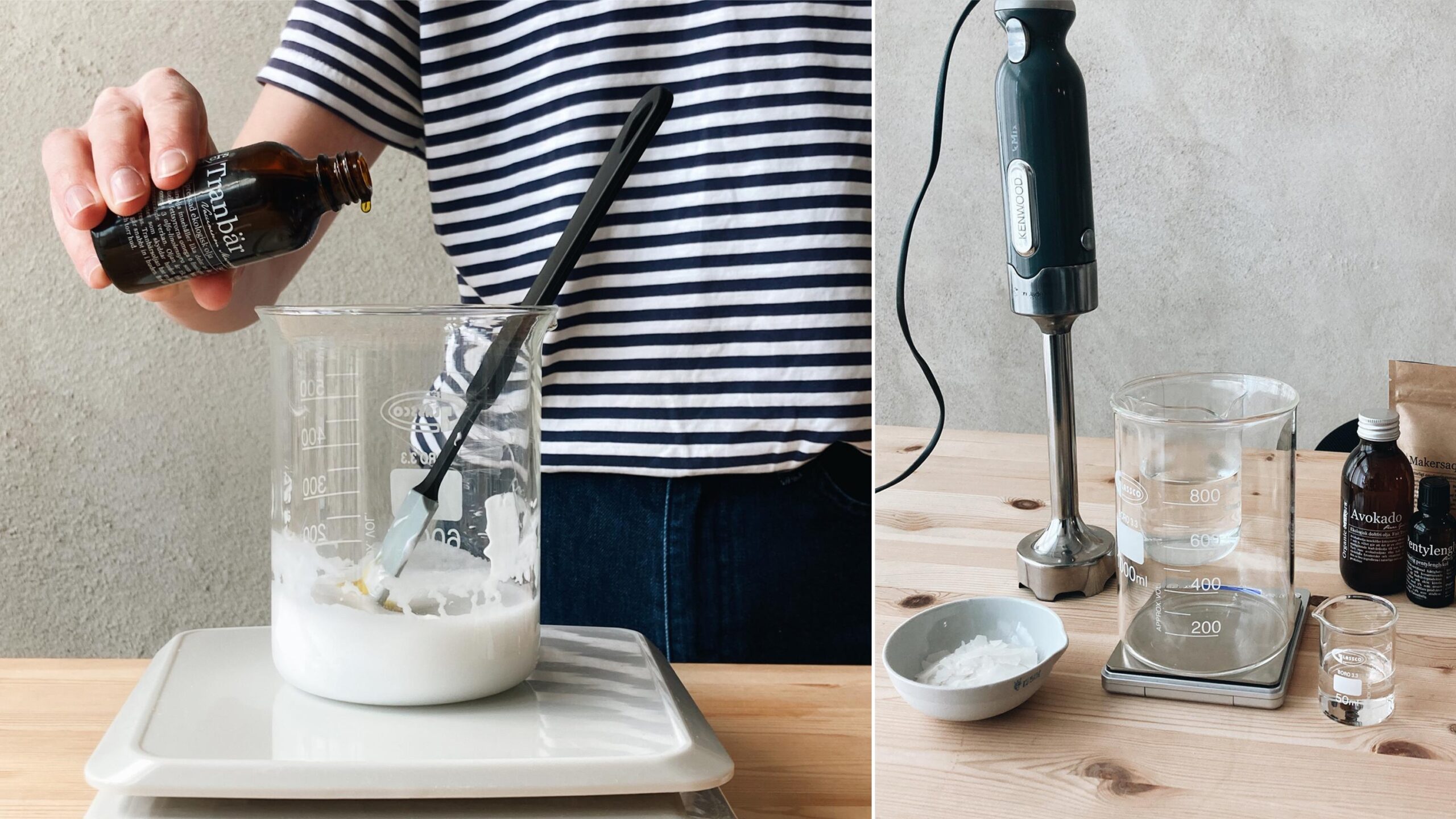 Ingredienser för DIY hudvård – vikt, volym och omvandlingkalkylator