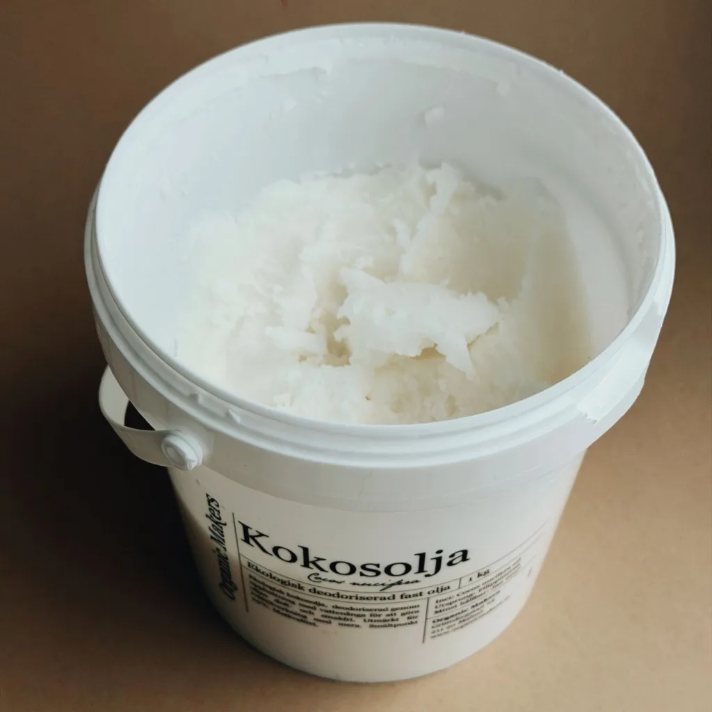 Doftfri ekologisk kokosolja i 1kg hink
