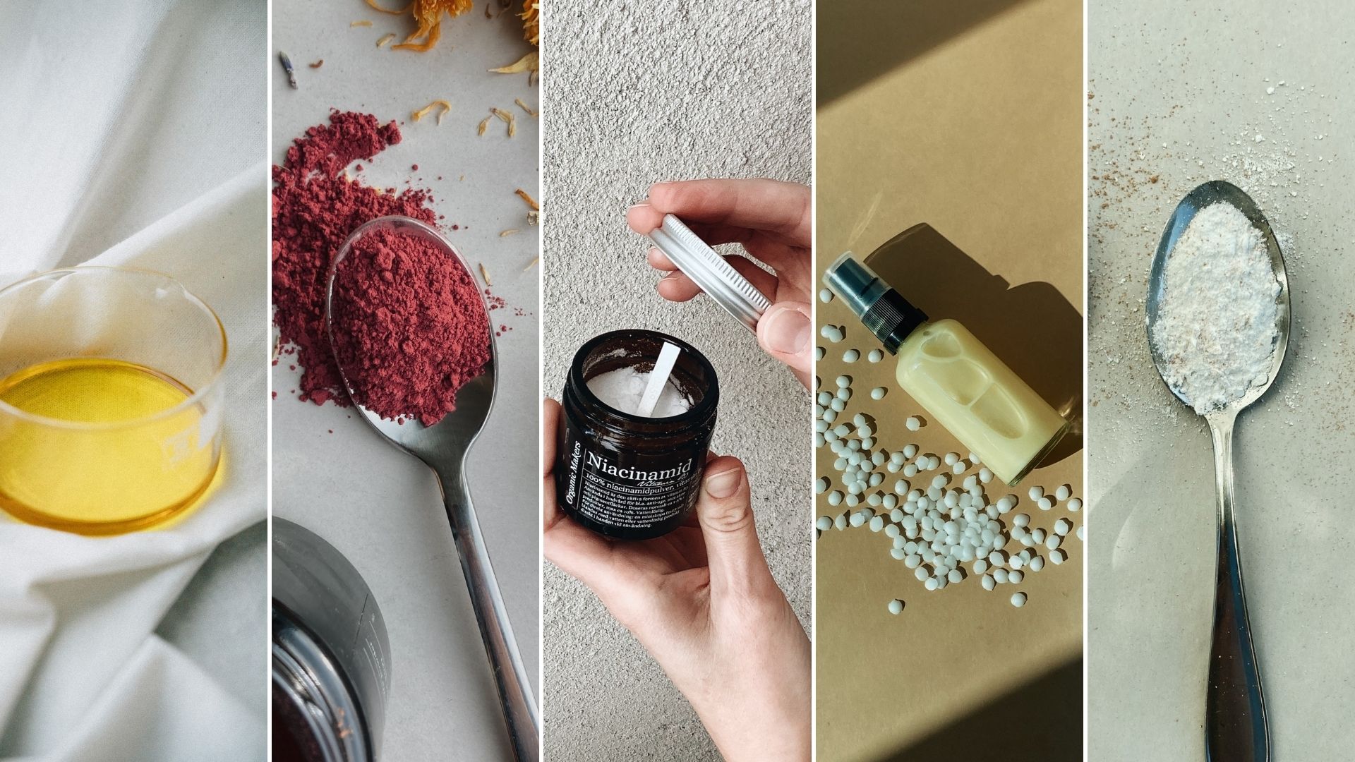 Hitta råvaror & ingredienser till DIY hudvård.