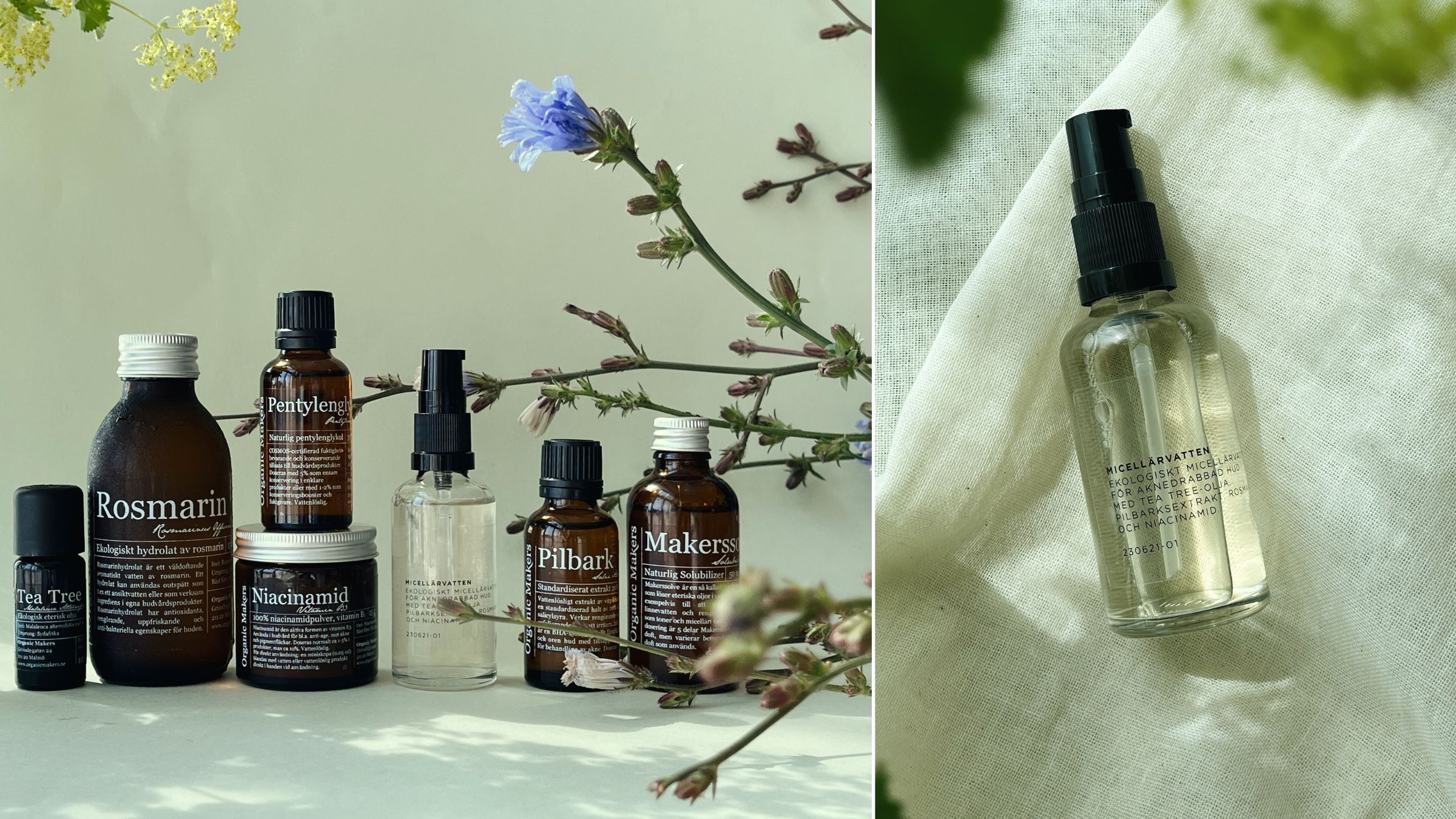 Micellärvatten för aknehud