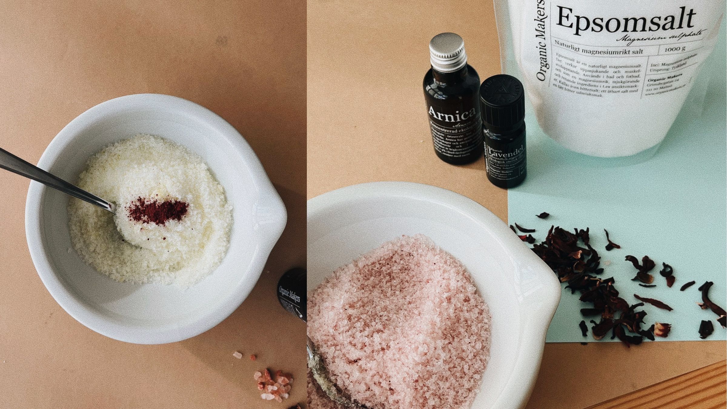 Gör eget badsalt eller duschskrubb med Magnesium, Lavendel & Arnica