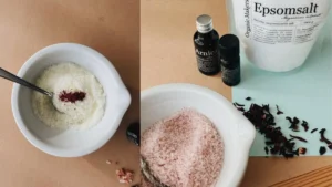 Gör eget badsalt eller duschskrubb med Magnesium, Lavendel & Arnica