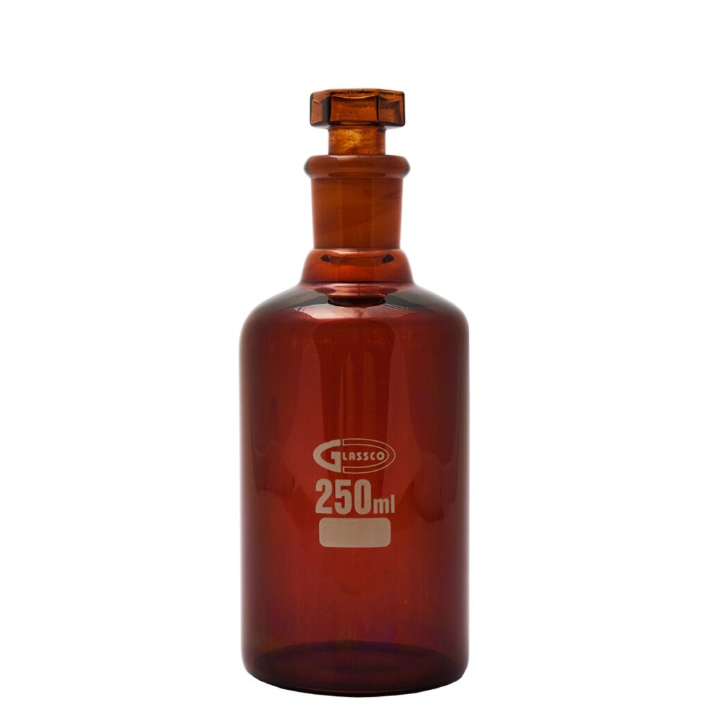 Laboratorieflaska 250 ml brunt glas