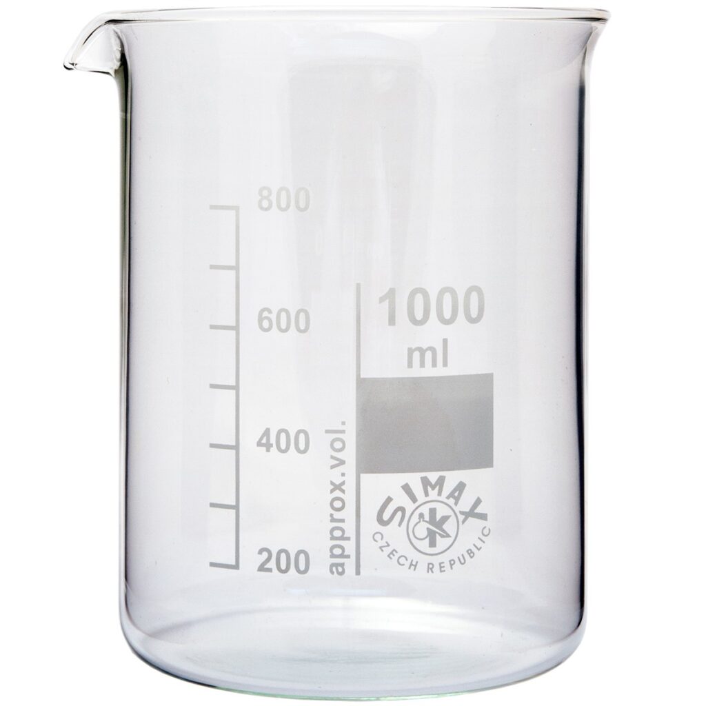 Glasbägare 1000 ml