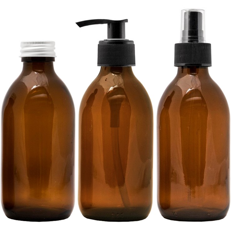 Glasflaska brun 250 ml