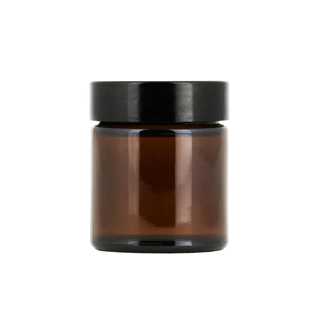 Brun glasburk 30 ml med lock