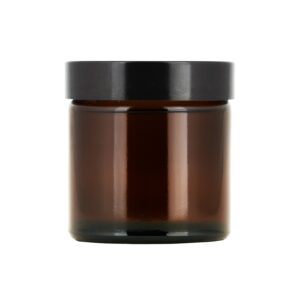 Brun glasburk 60 ml med lock