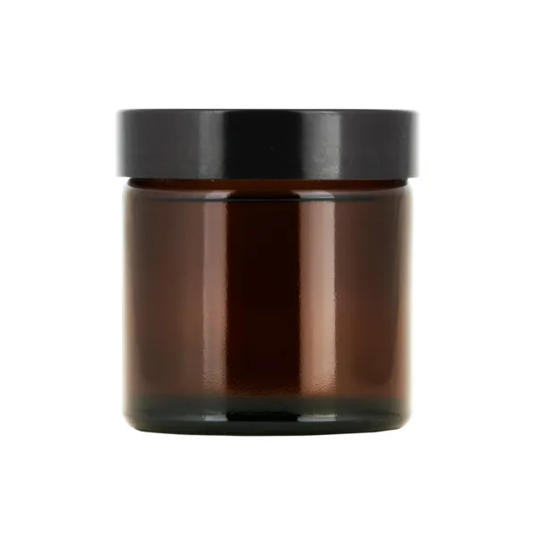 Brun glasburk 60 ml med lock
