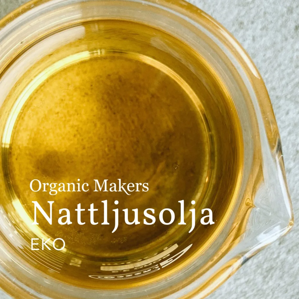 Nattljusolja för hudvård. Ekologisk & kallpressad.