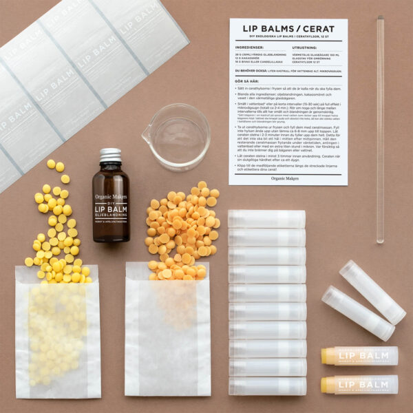 DIY kit lipbalms cerat läppbalsam - organicmakers.se