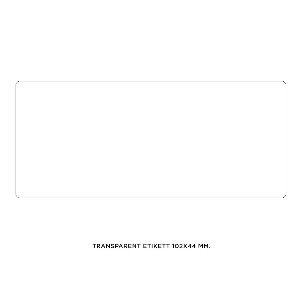 Etiketter transparenta 102 x 44 mm