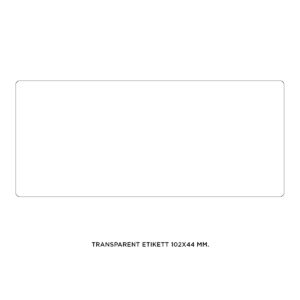 Etiketter transparenta 102 x 44 mm