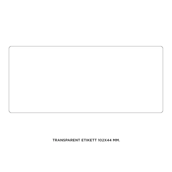 Etiketter transparenta 102 x 44 mm