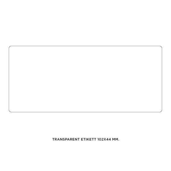 Etiketter transparenta 102 x 44 mm