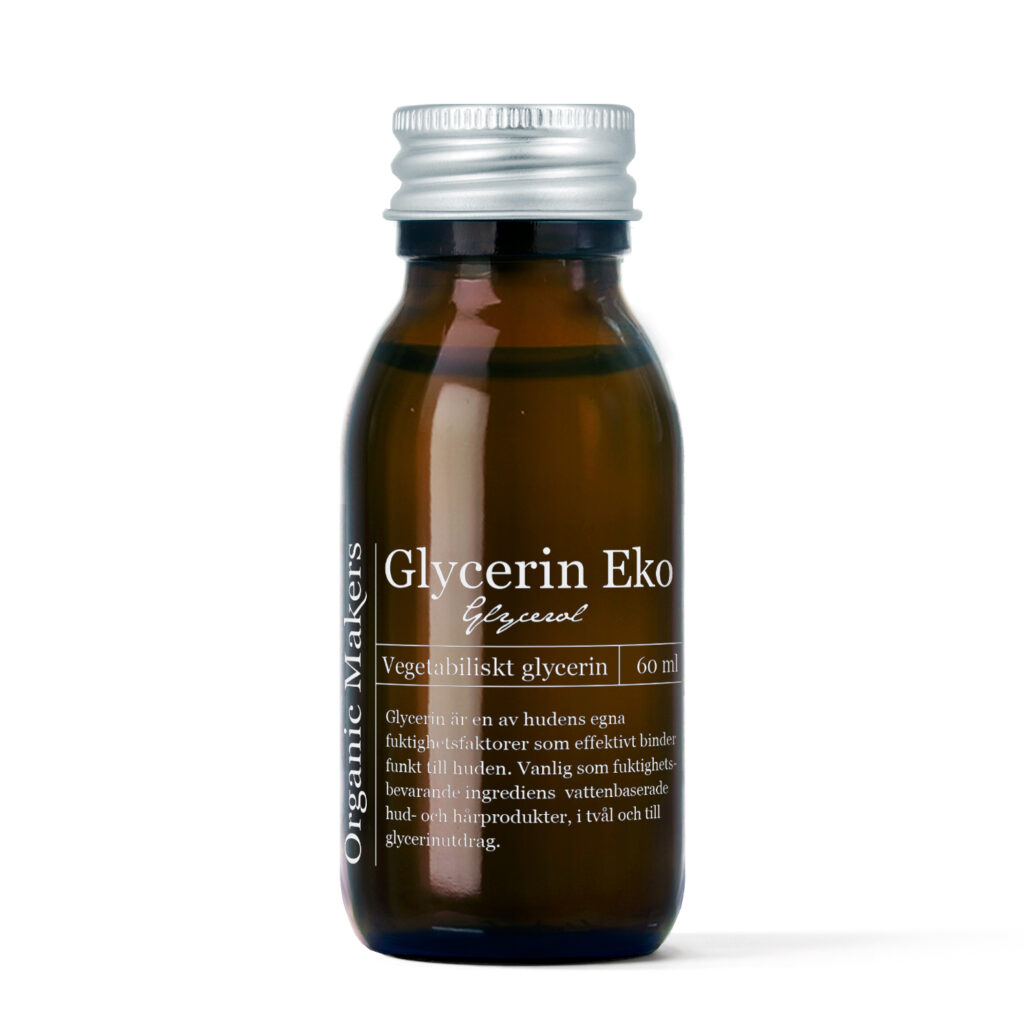 Ekologisk glycerin i brun glasflaska