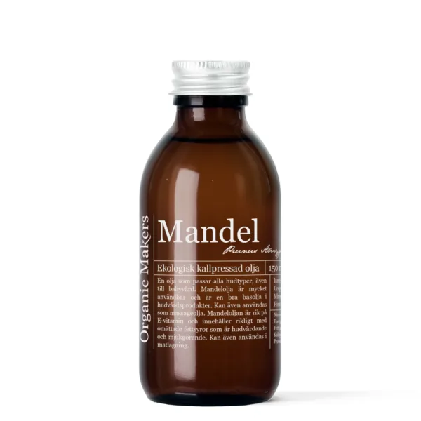 Mandelolja för hudvård. Kallpressad