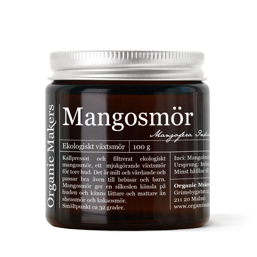 Mangosmör ekologiskt i brun glasburk