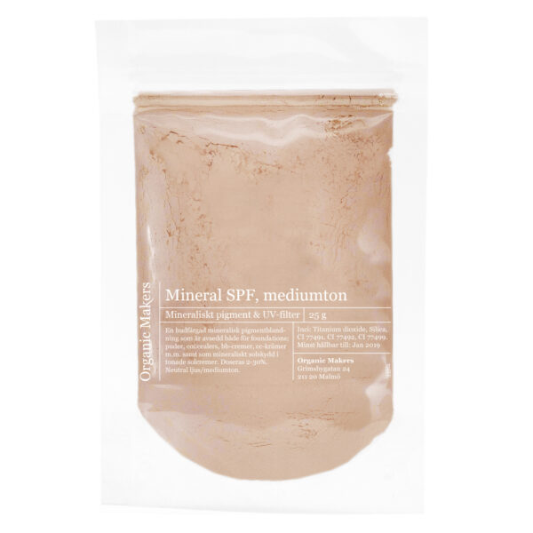 Hudfärgat pigment för foundations och mineralpuder i påse