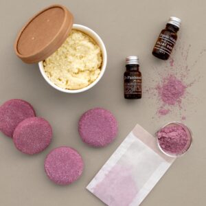 Schampokakor DIY KIT - pH-balanserade sulfatfria hibiskus ros
