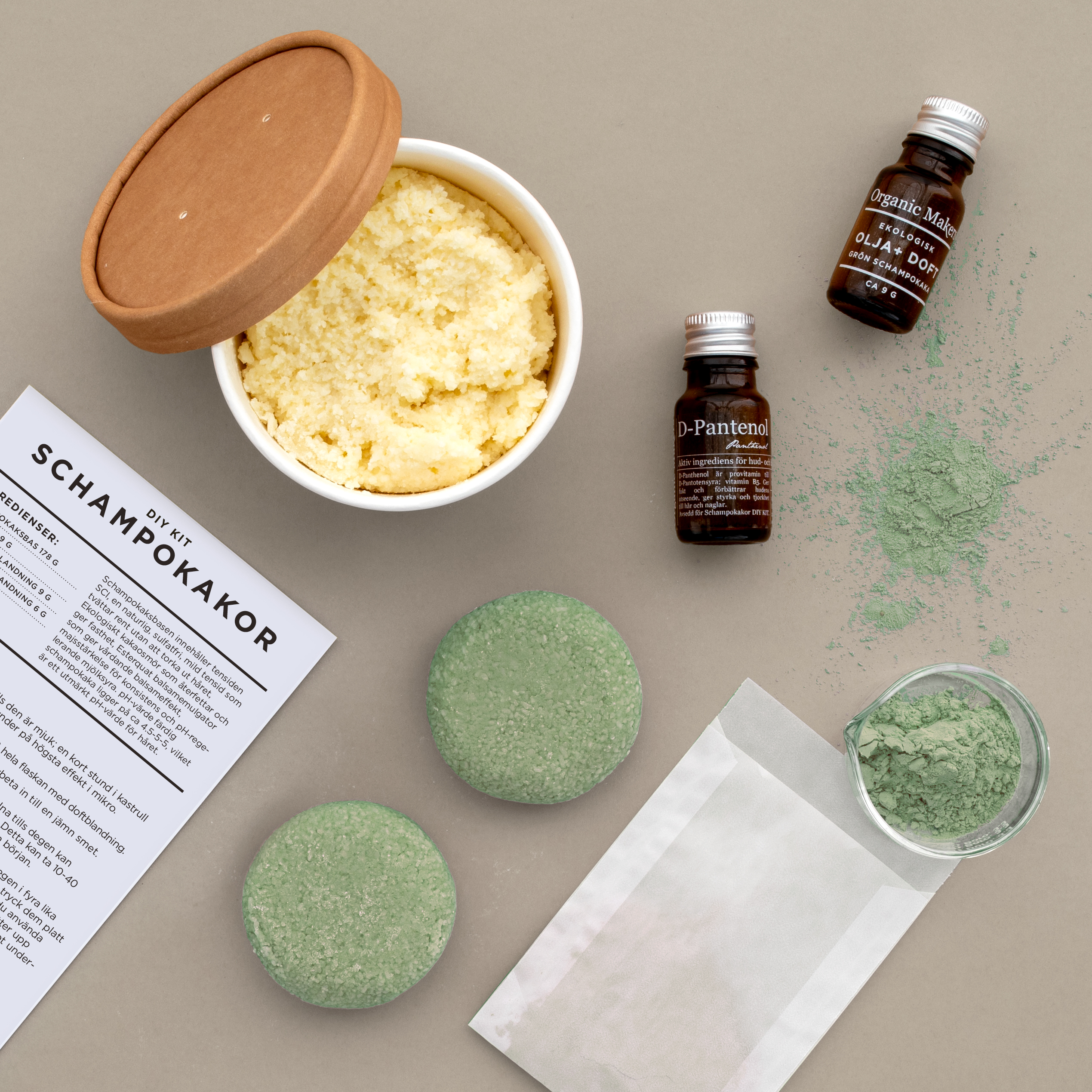 Schampokakor DIY KIT - pH-balanserade sulfatfria rosmarin nässla