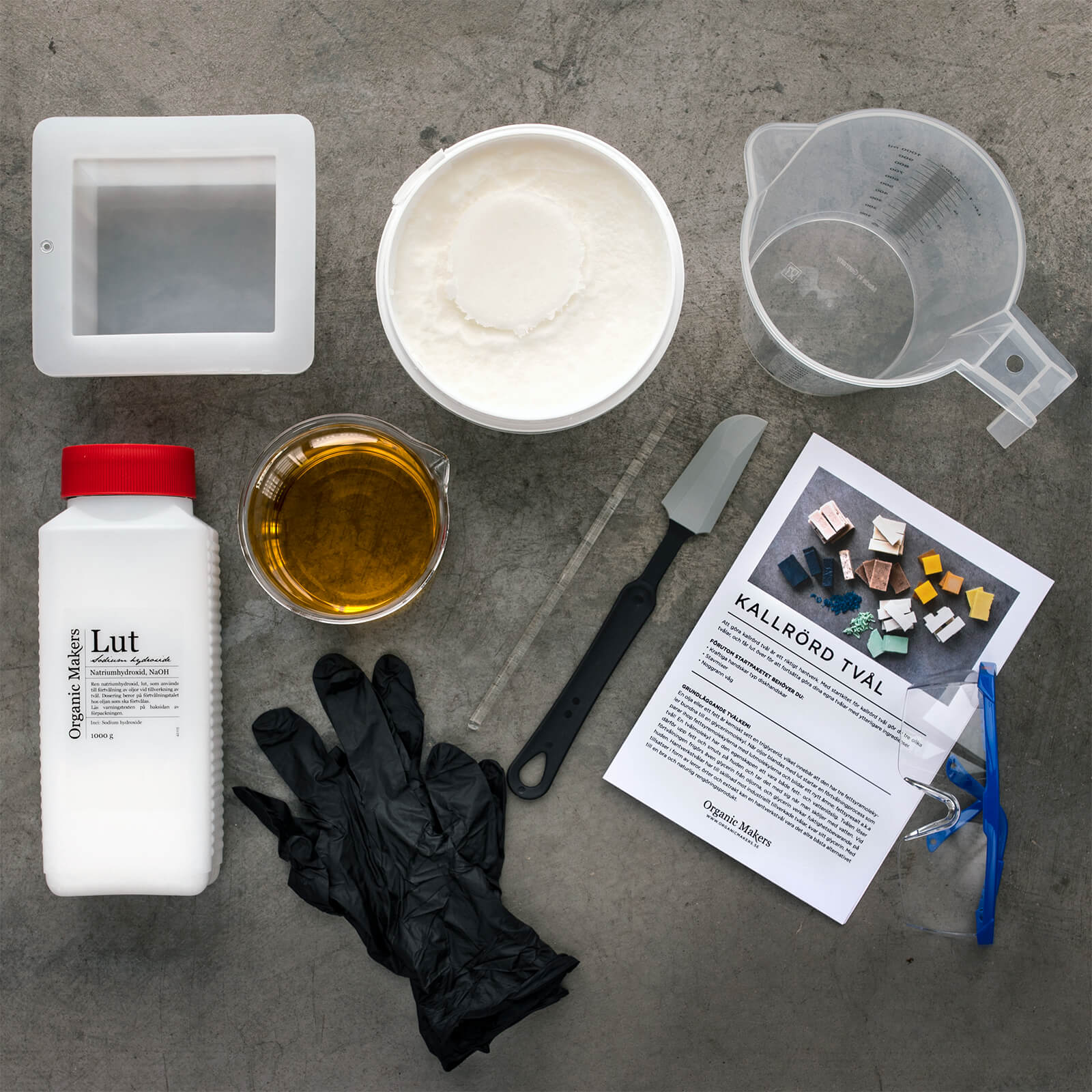 Startpaket kit kallrörd tvål DIY - organicmakers.se