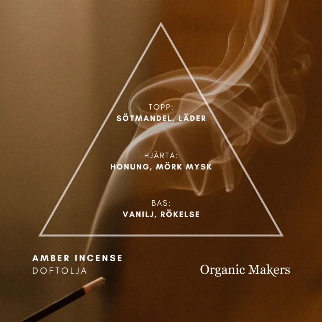 Amber Incense doftolja för doftljus, tvål och diffusers