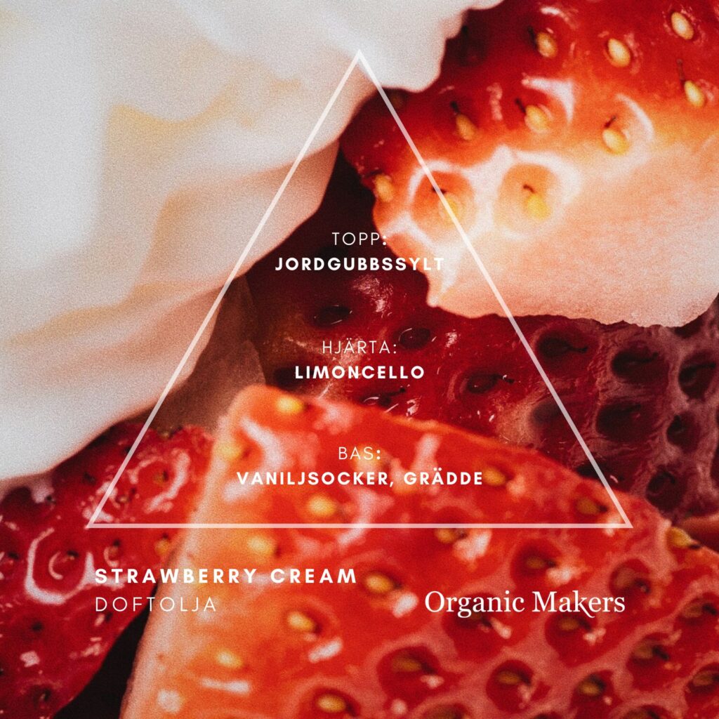 Strawberry Cream doftolja för hudvård, tvål, parfym & doftljus