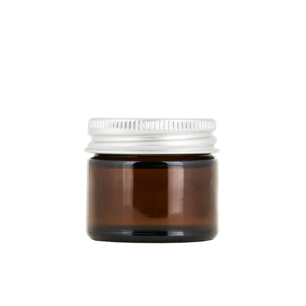 Brun glasburk 15 ml med aluminiumlock