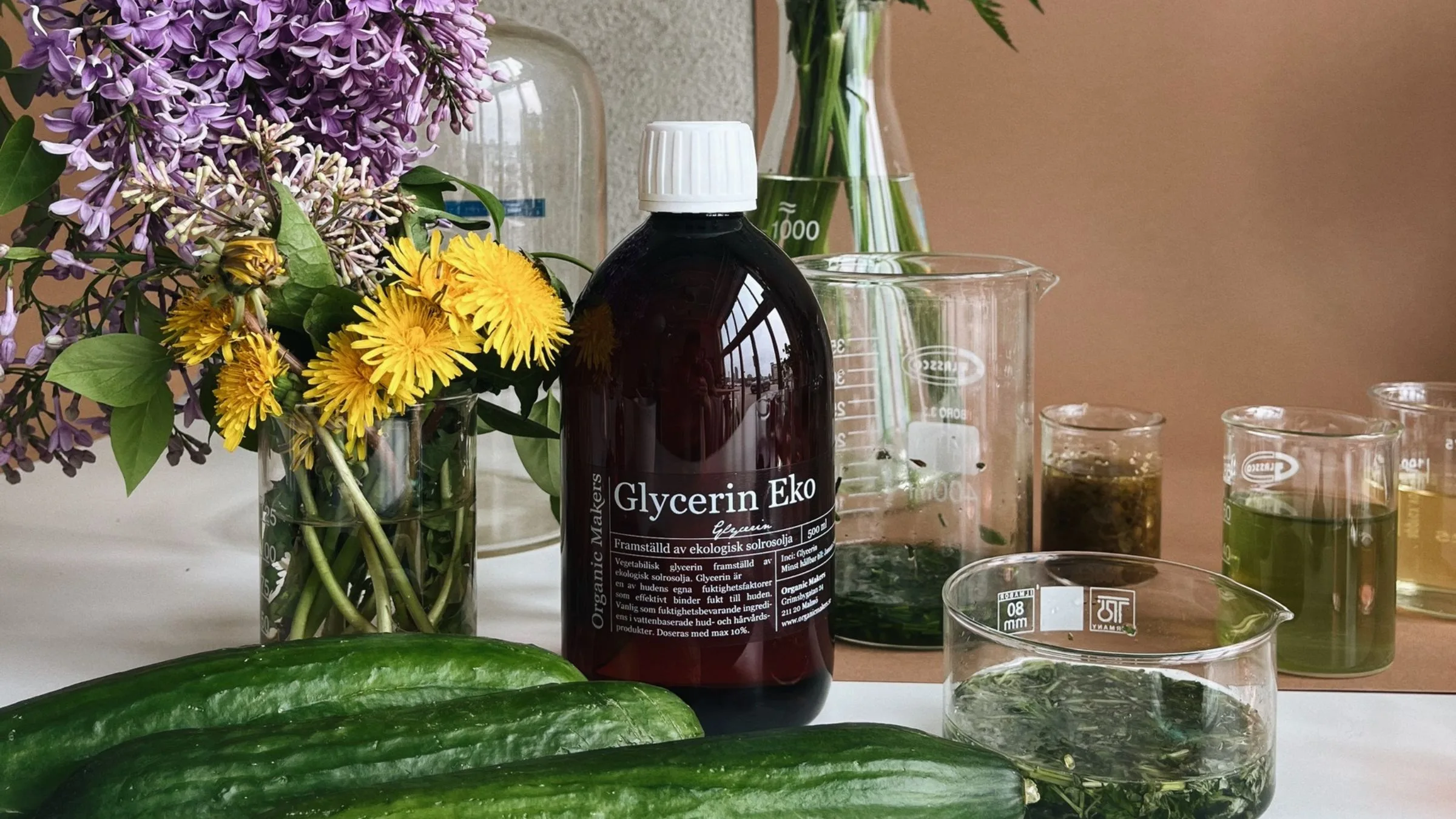 Glycerinflaska bland glyceriter